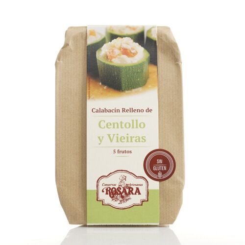 CALABACIN RELLENO DE CENTOLLO Y VIEIRAS 5 UDS. LATA A-F 270 ml.