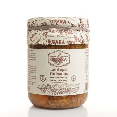 STEWED LENTILS WITH VEGETABLES AND A TOUCH OF CURRY JAR 445 ml.