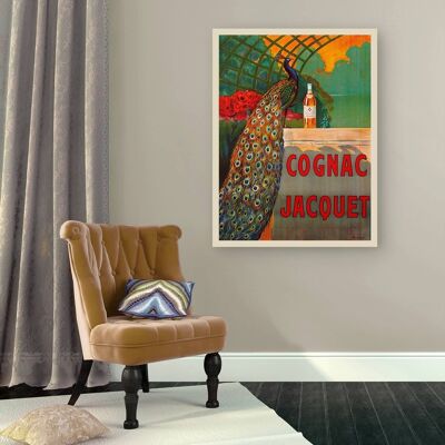 Affiche ancienne, impression sur toile : Camille Bouchet, Cognac Jacquet, ca. 1930