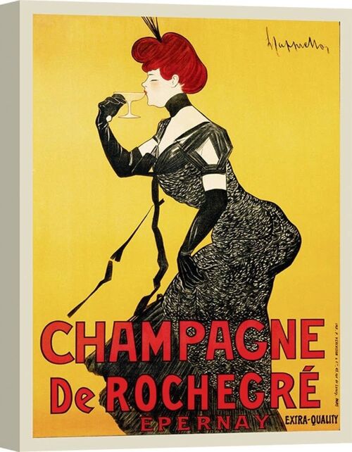 Manifesto vintage, stampa su tela: Leonetto Cappiello, Champagne de Rochegré, ca. 1902