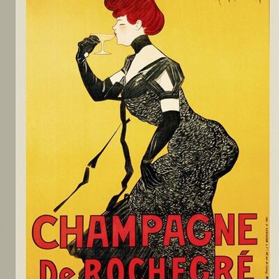 Póster vintage, impresión en lienzo: Leonetto Cappiello, Champagne de Rochegré, ca. 1902