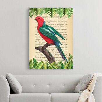 Tableau moderne aux perroquets, impression sur toile : Stef Lamanche, Le perroquet royal d'Australie 2
