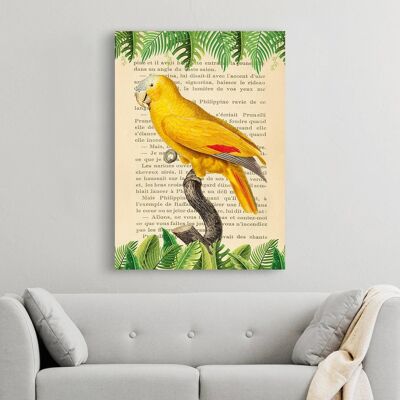 Modern parrot painting, canvas print: Stef Lamanche, The Blue-Fronted Parrot