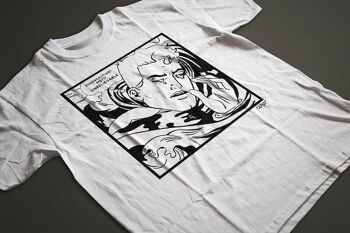DROWN TO DRAMA - T-shirt graphique noir et blanc avec icône Gay PopArt, Queer Art History, Custom Retro 80's Lgbtq Pride Apparel 7