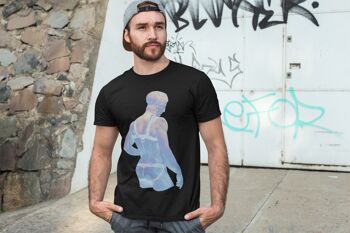 EROS - Graphic queer T-Shirt, Gay Pride Apparel, Dieu grec en harnais et jockstrap, Kinky Art, mode LGBTQ, Male Erotica, Fetish Wear 4