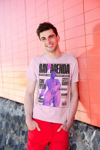 GAY AGENDA - T-shirt graphique Queer, vêtements Essential Pride, chemise Gay Magazine, cadeau drôle LGBTQ 3