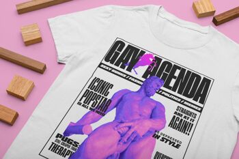 GAY AGENDA - T-shirt graphique Queer, vêtements Essential Pride, chemise Gay Magazine, cadeau drôle LGBTQ 7