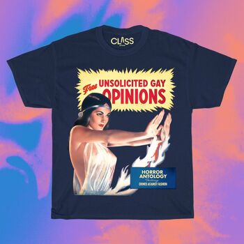 GAY OPINIONS - Unisex Graphic Print Tee, Retro Mens Womens Top, Vintage Queer Gifts, Pulp Comic Strips, Halloween Custom Streetwear 5