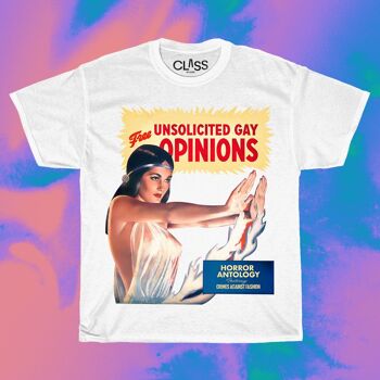 GAY OPINIONS - Unisex Graphic Print Tee, Retro Mens Womens Top, Vintage Queer Gifts, Pulp Comic Strips, Halloween Custom Streetwear 7