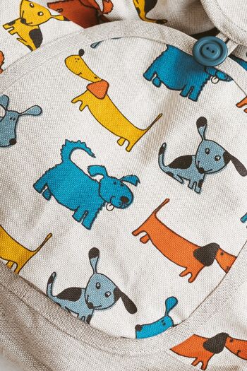 Sac shopping en lin • Fourre-tout pliable CHIENS 5