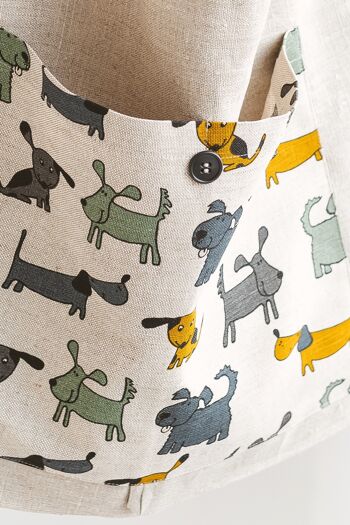 Sac shopping en lin • Fourre-tout pliable CHIENS 7