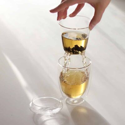 350 ml Loseblatt-Tee-Ei Glas | Teekanne für 1