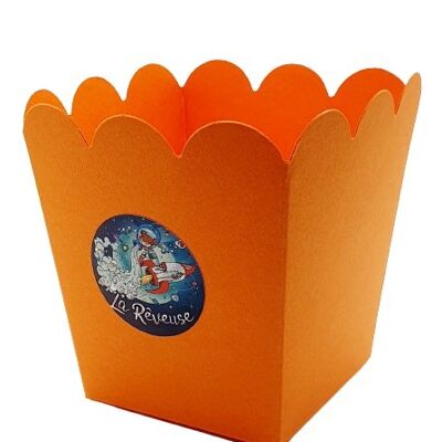 Empty bath popcorn box - orange