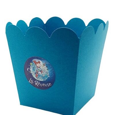 Bath popcorn empty box - blue