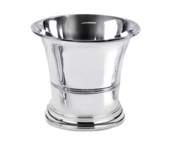 Cache-pot Cache-pot Vase Tromba, métal argenté lourd, hauteur 12 cm, diamètre 14 cm*