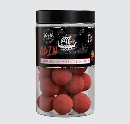 Odin Extreme Hot Liquorice. 170G