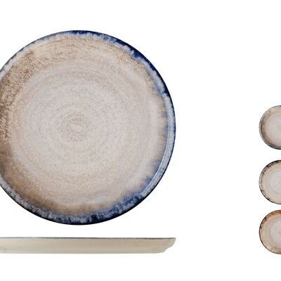 Artisanal dinner plate in decorated stoneware cm 27.