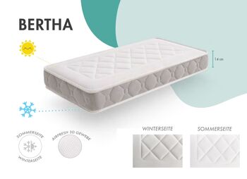 My Baby Mattress Matelas pour bébé Bertha certifié OEKO TEX, matelas pour enfants avec mousse à mémoire de forme, respirant - 70x140 cm 2