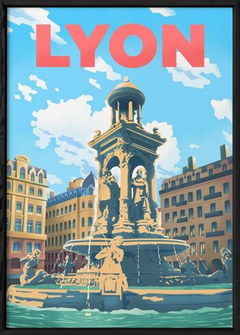 Affiche illustration de la ville de Lyon - 3 3