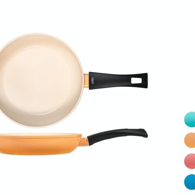 Joyful Way frying pan in coined aluminum assorted colors 22 cm