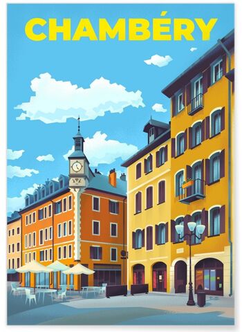 Affiche illustration de la ville de Chambéry - 2 1