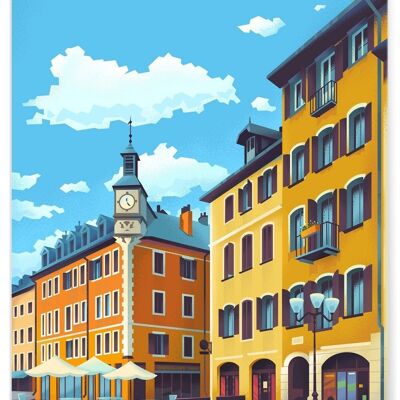 Affiche illustration de la ville de Chambéry - 2