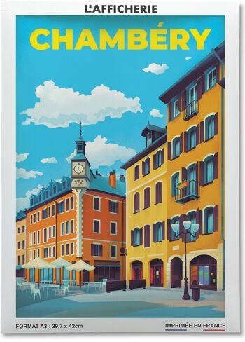 Affiche illustration de la ville de Chambéry - 2 2