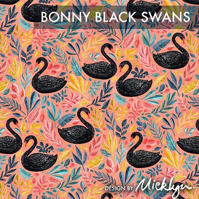 Bonny Black Swans BIO-French Terry