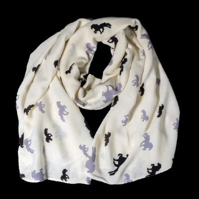 Scarf with horses