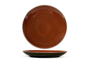 Assiette plate Marrekesh en grès couleurs assorties cm 26. 5