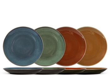 Assiette plate Marrekesh en grès couleurs assorties cm 26. 6