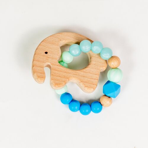 Silicone Baby Teether-Bracelet,  light blue