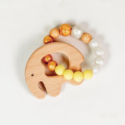 Silicone Baby Teether-Bracelet,  amber