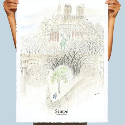 PÓSTER 56x76cm SEMPE PARÍS PONT NEUF