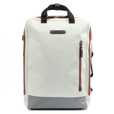 Mochila para portátil Agal 7.2 M blanco-gris-salmón