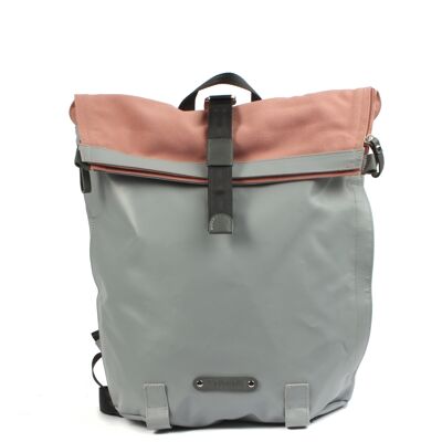 City backpack Dwars 7.4 grey-salmon