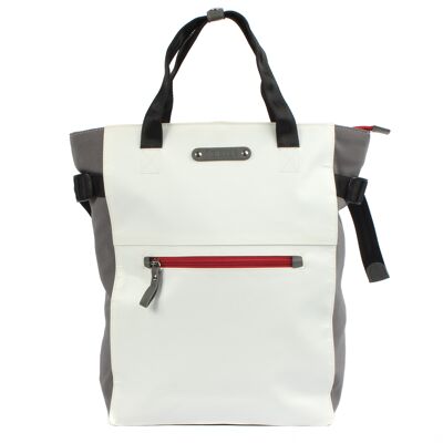 Zaino shopper Mendo 7.4 bianco-grigio