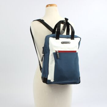 Sac à dos shopper Neldem 7.2 bleu-blanc 2