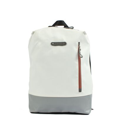 City backpack Novis 7.1 white-grey-salmon