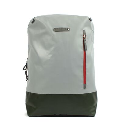 Mochila urbana Novis 7.1 B gris-verde-jungla-rojo