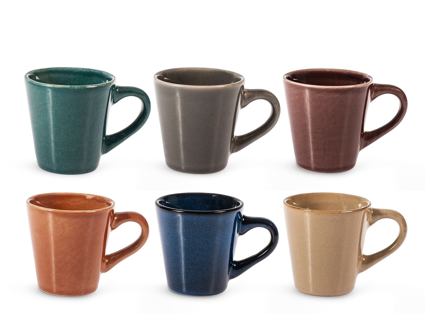 Taza Tea Tierra sin platillo en colores surtidos cc 200 en gres.