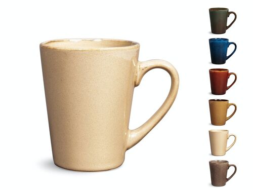 Mug Tierra in stoneware colori assortiti cc 300.