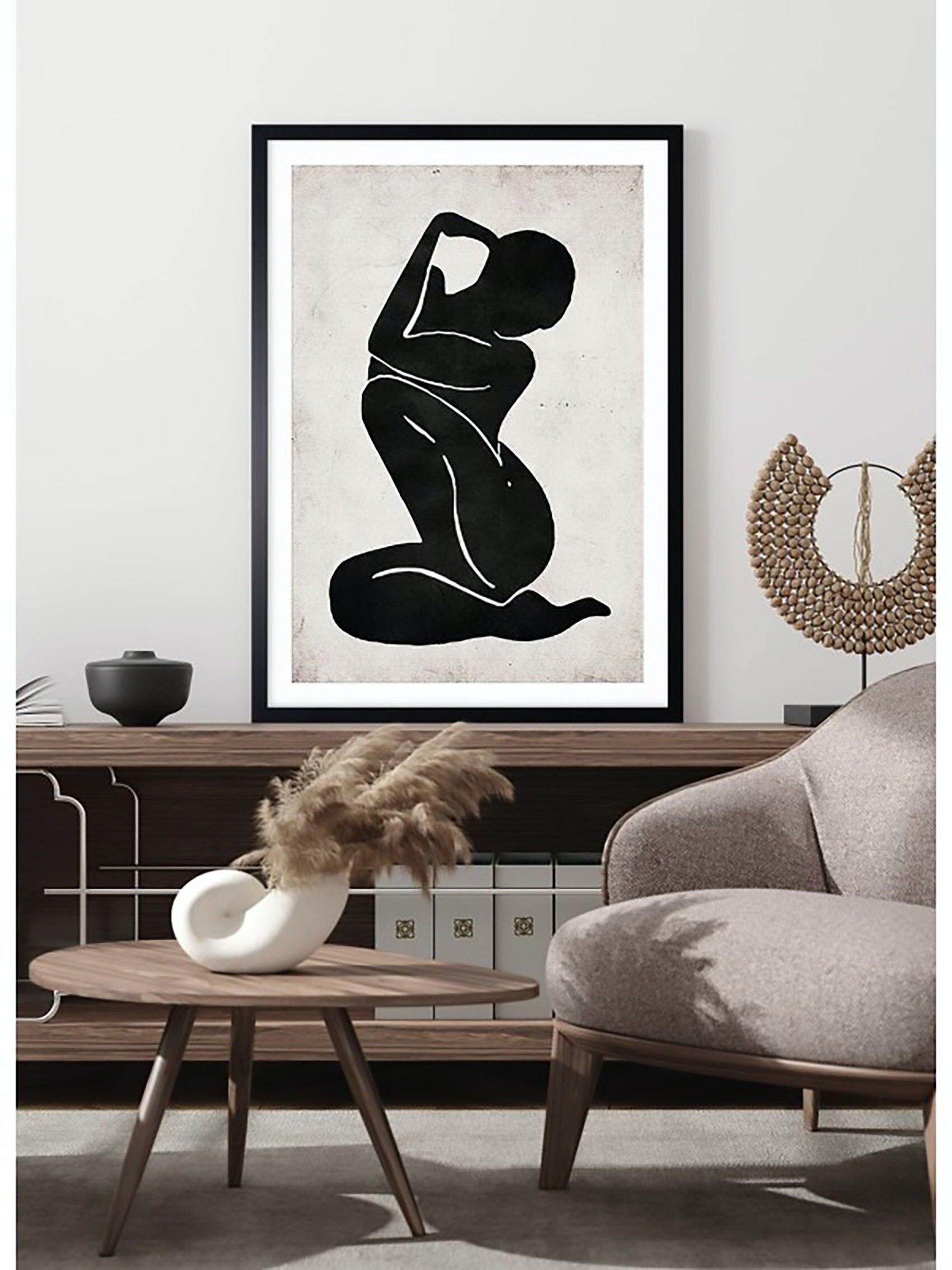 Buy wholesale Mural graphic nude female picture with black frame