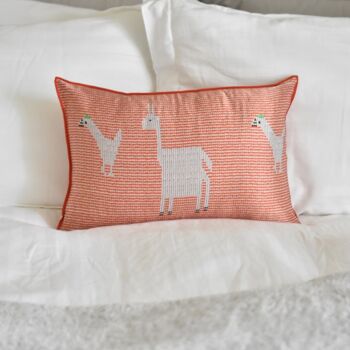 Coussin Didi - Orange & Blanc 2