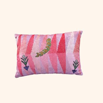 Coussin Jeego - rose & mauve 1