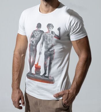 GEMINI - T-shirt gay graphique en noir et blanc, cadeau de signe du zodiaque, vêtements queer unisexes, couple gay, tee-shirt d'astrologie, né en juin 8