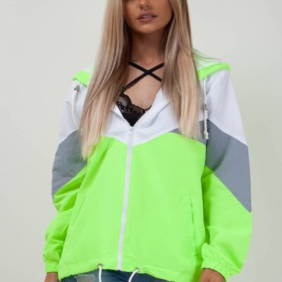 Contrast Colour Block Festival Jacket