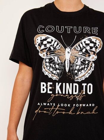 Couture T-shirt imprimé graphique papillon 1