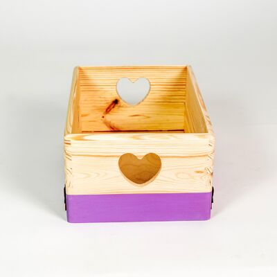 Decorated storage box, lilac
