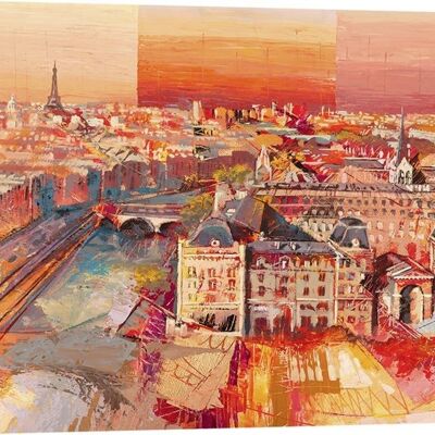 Pintura moderna, impresión sobre lienzo: Luigi Florio, Soñando con París